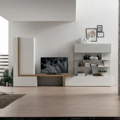 Parete attrezzata moderna componibile Dilan linea Nais disponibile in vari colori