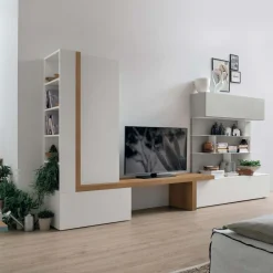 Parete attrezzata moderna componibile Dilan linea Nais disponibile in vari colori