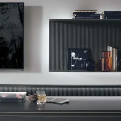 Parete attrezzata moderna componibile Moon linea Nais disponibile in vari colori