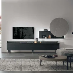 Parete attrezzata moderna componibile Moon linea Nais disponibile in vari colori