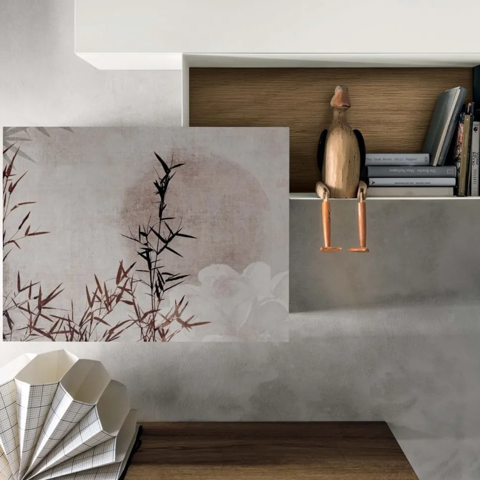 Parete attrezzata moderna componibile Flora linea Nais disponibile in vari colori