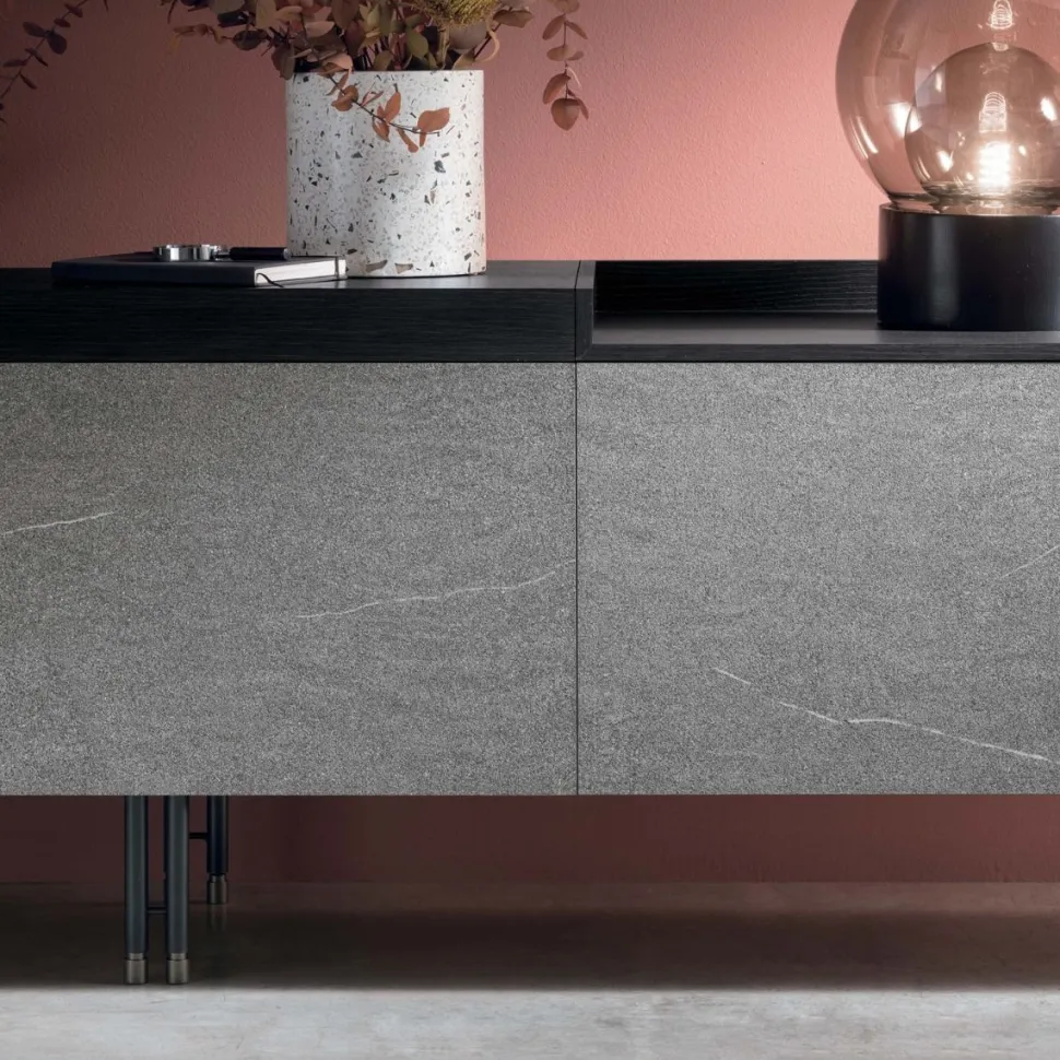 Parete attrezzata moderna componibile Moris linea Nais disponibile in vari colori