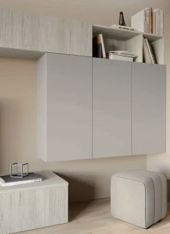 Parete attrezzata moderna componibile con pensili Marika in 15 colorazioni
