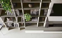 Parete attrezzata moderna con libreria e porta tv con cassetti disponibile in vari colori