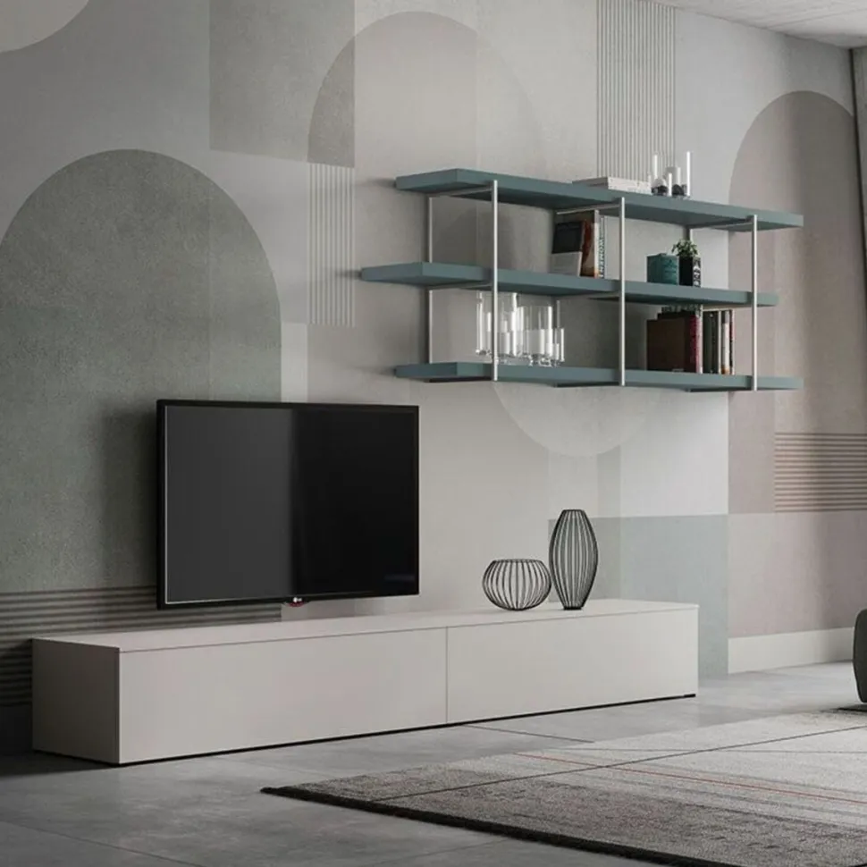 Parete attrezzata moderna Michela linea Nais disponibile in vari colori