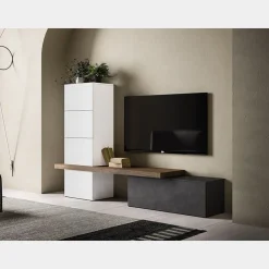 Parete attrezzata moderna Milly linea Nais disponibile in vari colori