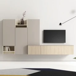 Parete attrezzata moderna sospesa Manila disponibile in vari colori