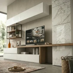 Parete Attrezzata Moderna Sofia - Linea Alba (Colori e Ante in Vetro Personalizzabili)