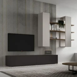 Parete attrezzata moderna Time linea Nais disponibile in vari colori