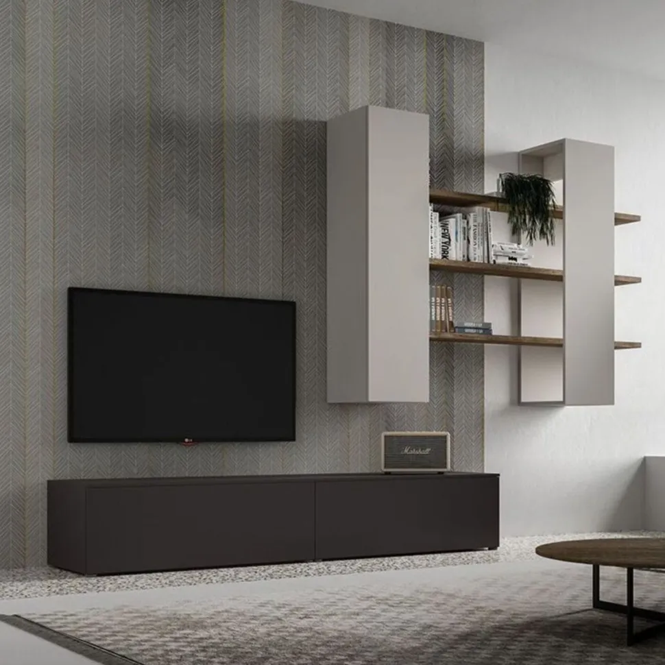 Parete attrezzata moderna Time linea Nais disponibile in vari colori