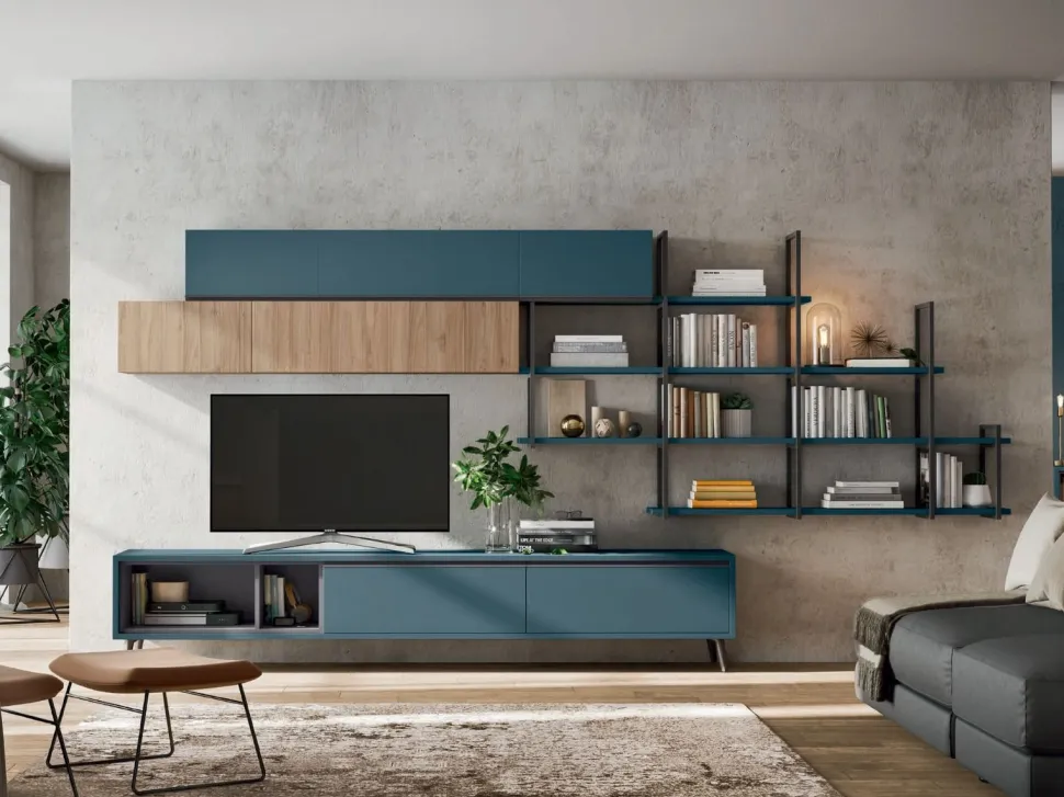 Parete attrezzata Pamplona linea Cosmo disponibile in 21 colorazioni
