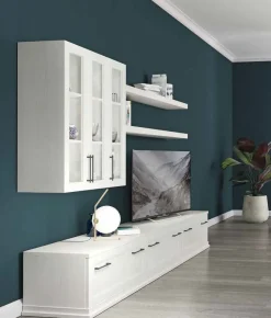 Parete attrezzata Rebecca linea Motivi disponibile in vari colori