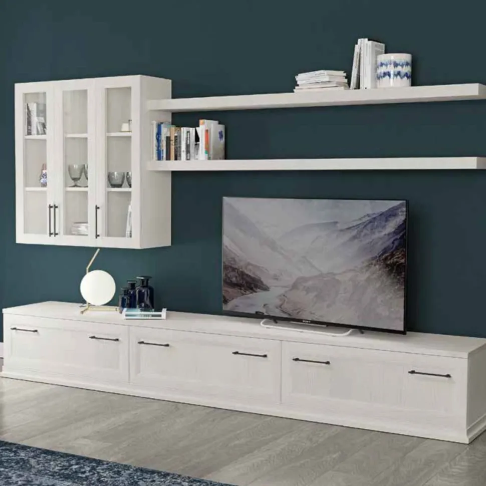 Parete attrezzata Rebecca linea Motivi disponibile in vari colori