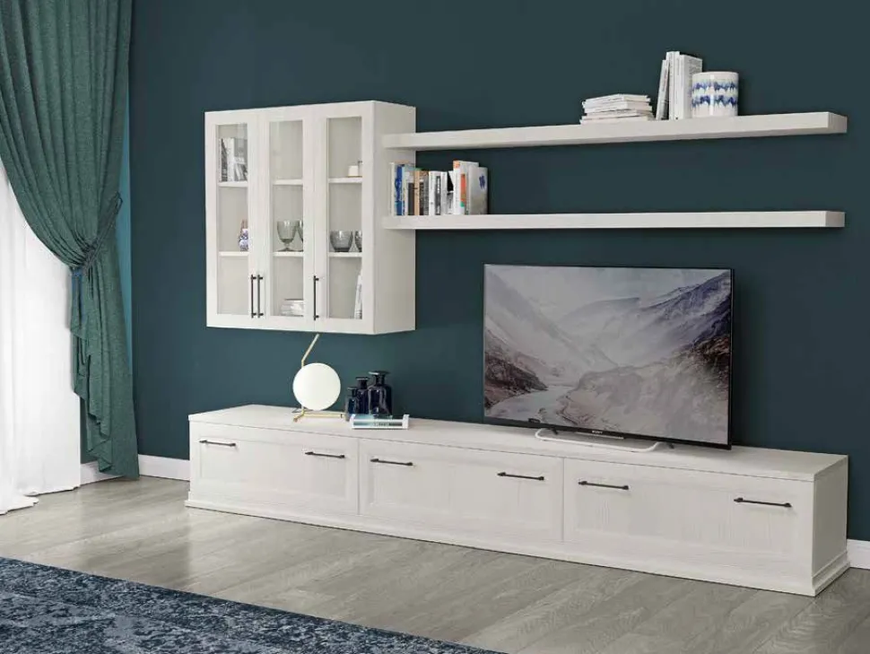Parete attrezzata Rebecca linea Motivi disponibile in vari colori