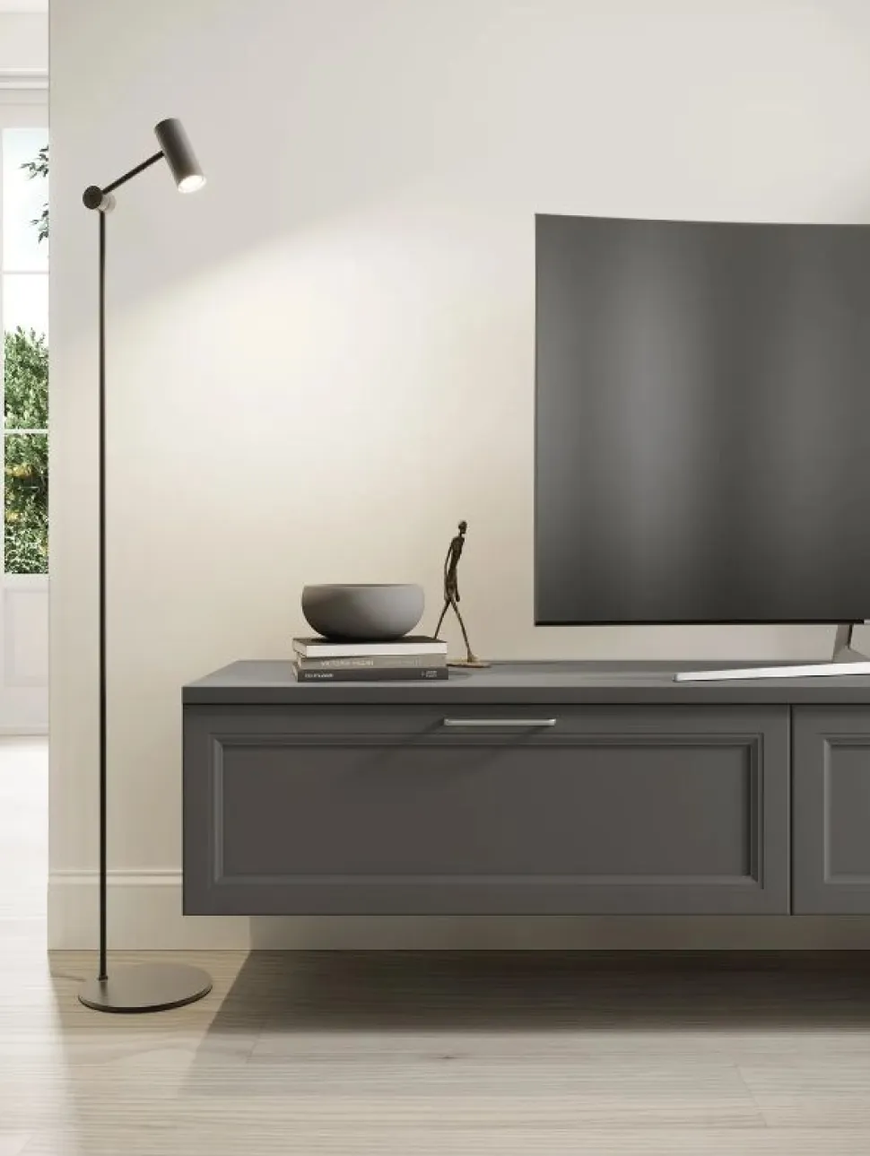 Parete attrezzata sospesa Angela linea Motivi disponibile in vari colori