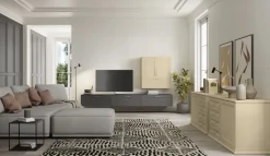 Parete attrezzata sospesa Angela linea Motivi disponibile in vari colori
