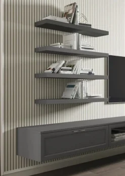 Parete attrezzata sospesa Debora linea Motivi disponibile in vari colori