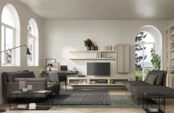 Parete attrezzata sospesa Elis linea Motivi disponibile in vari colori