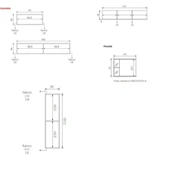 Parete attrezzata sospesa finitura Bianco Lucido moderna e componibile con cubo con inserto in vetro Paul disponibile in vari colori