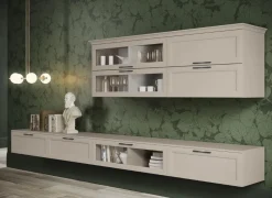 Parete attrezzata sospesa Gaia linea Motivi disponibile in vari colori