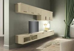 Parete attrezzata sospesa Lauro linea Motivi disponibile in vari colori
