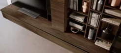 Parete attrezzata sospesa moderna con vani a giorno sospesi Mirto disponibile in vari colori