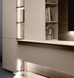 Parete attrezzata sospesa moderna con pensili sospesi Camille disponibile in vari colori