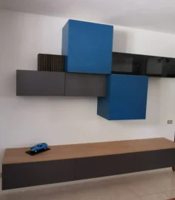 Parete attrezzata sospesa Smart linea Zafferano 15 colorazioni