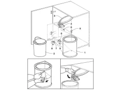 Pattumiera con apertura automatica per cassetti da cucina estraibile