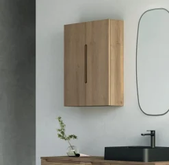 Pensile bagno sospeso con presa maniglia integrata disponibile in 2 misure e 5 colori