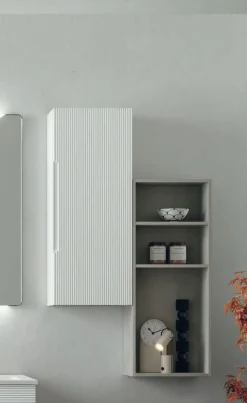 Pensile bagno sospeso con presa maniglia integrata disponibile in 2 misure e 5 colori