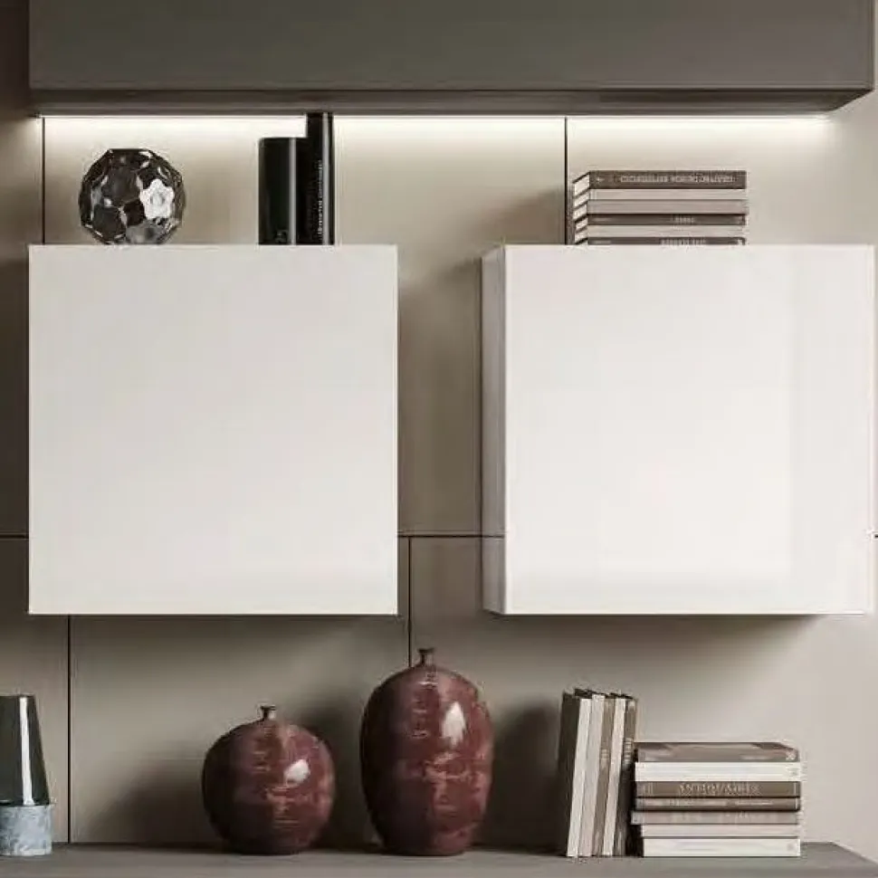 Pensile cubo sospeso Bronzo 60x60 con 1 anta battente disponibile in vari colori