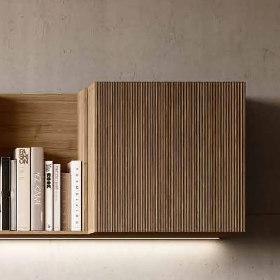 Pensile cubo sospeso Bronzo 60x60 con 1 anta battente disponibile in vari colori