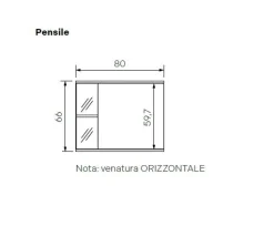 Pensile Cubo sospeso con inserto in vetro fumè disponibile in vari colori