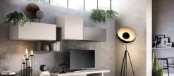 Pensile Cubo sospeso linea Domino in Noce Bianco