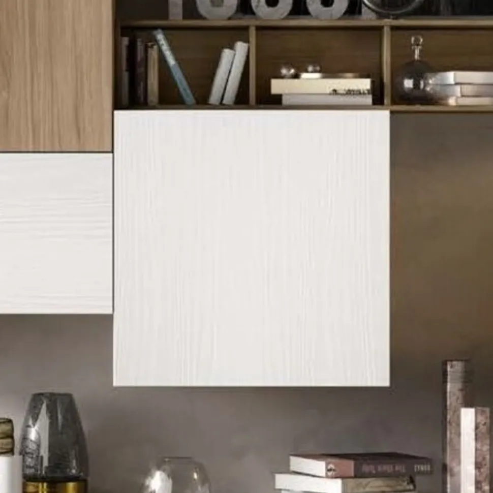 Pensile Cubo sospeso linea Domino in Noce Bianco