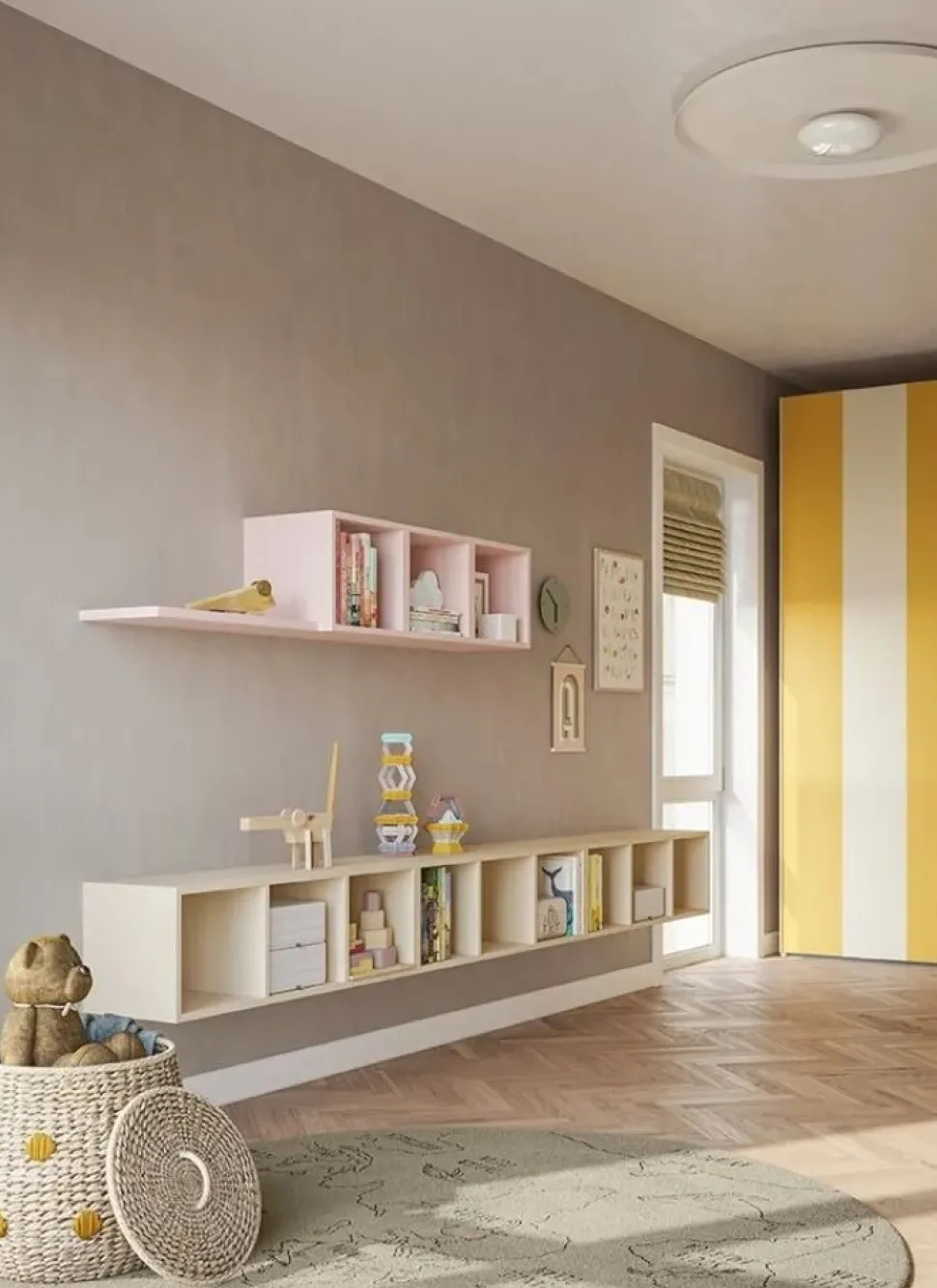 Pensile Cubo sospeso modulare con vani a giorno in Varie Misure e Colori