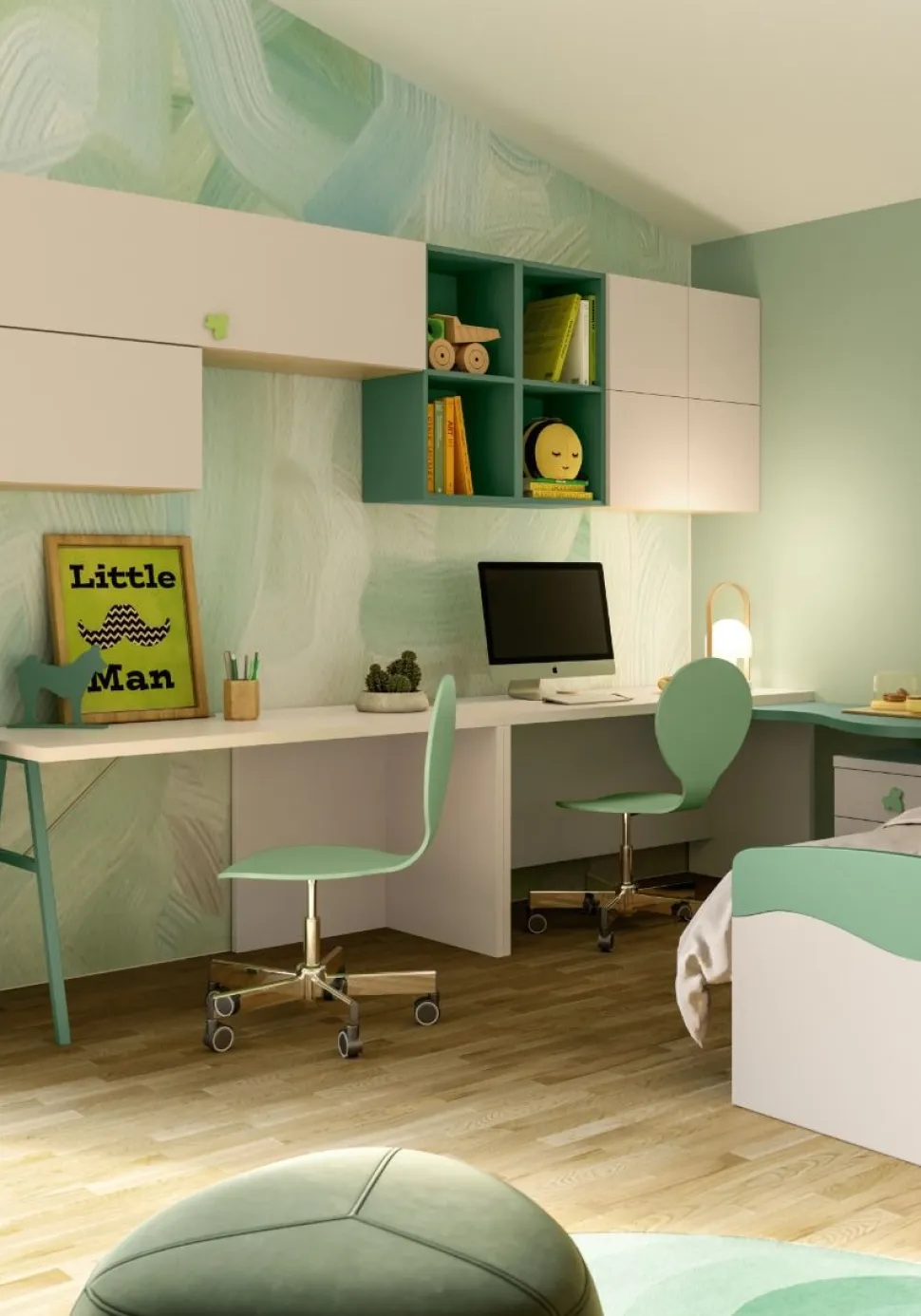 Pensile Cubo sospeso 4 Vani a giorno linea Colorfull disponibile in vari colori
