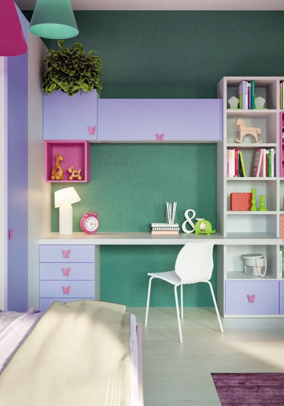 Pensile Cubo sospeso 1 vano a giorno linea Colorfull disponibile in vari colori