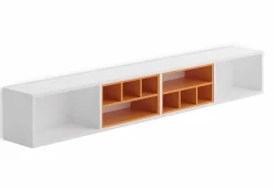 Pensile libreria sospesa con divisori colorati linea Colorfull disponibile in vari colori