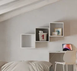 Pensile sospeso Cubo 1 vano a giorno linea Fly disponibile in 16 colori