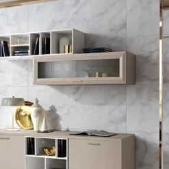 Pensile sospeso orizzontale con anta a telaio in vetro linea Prevaling disponibile in 4 misure