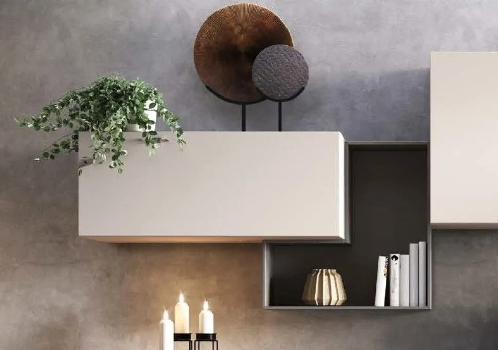 Pensile sospeso orizzontale o verticale linea Domino disponibile in varie misure e colori