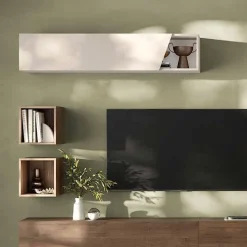 Pensile sospeso Ribalta /Vasistas con anta taglio obliquo linea Arte L 138 cm