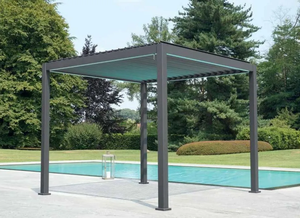 Pergola Bioclimatica ARIZONA 3x3 mt Struttura Rinforzata e Tetto Orientabile