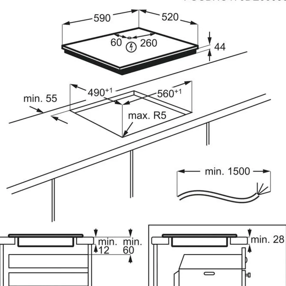 Piano cottura a induzione Electrolux LIL61433