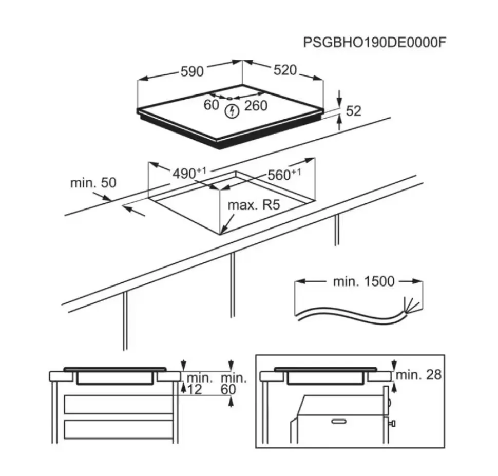 Piano cottura a induzione Electrolux KTI6430E