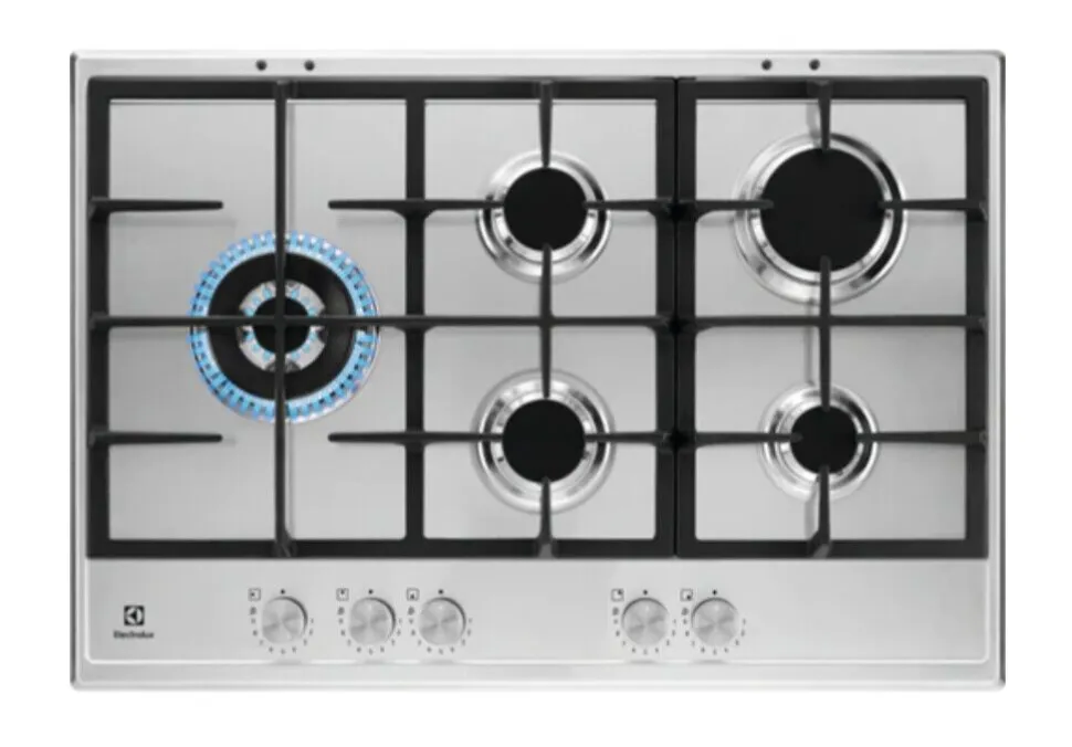 Piano cottura 5 Fuochi a gas Electrolux KGS7566S2X