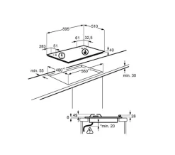 Piano cottura 4 Fuochi a gas Electrolux KGS64362SX