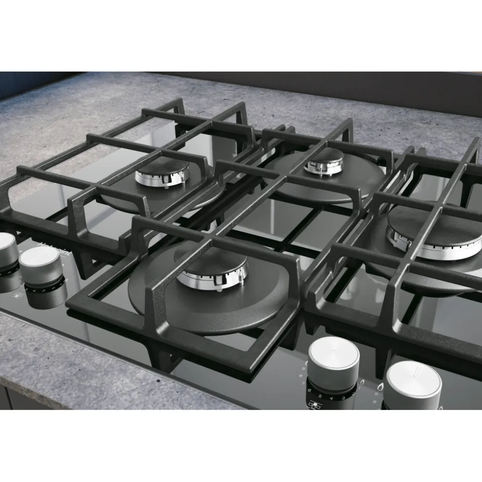 Piano cottura 4 Fuochi a Gas Hotpoint HAGS61F/BK